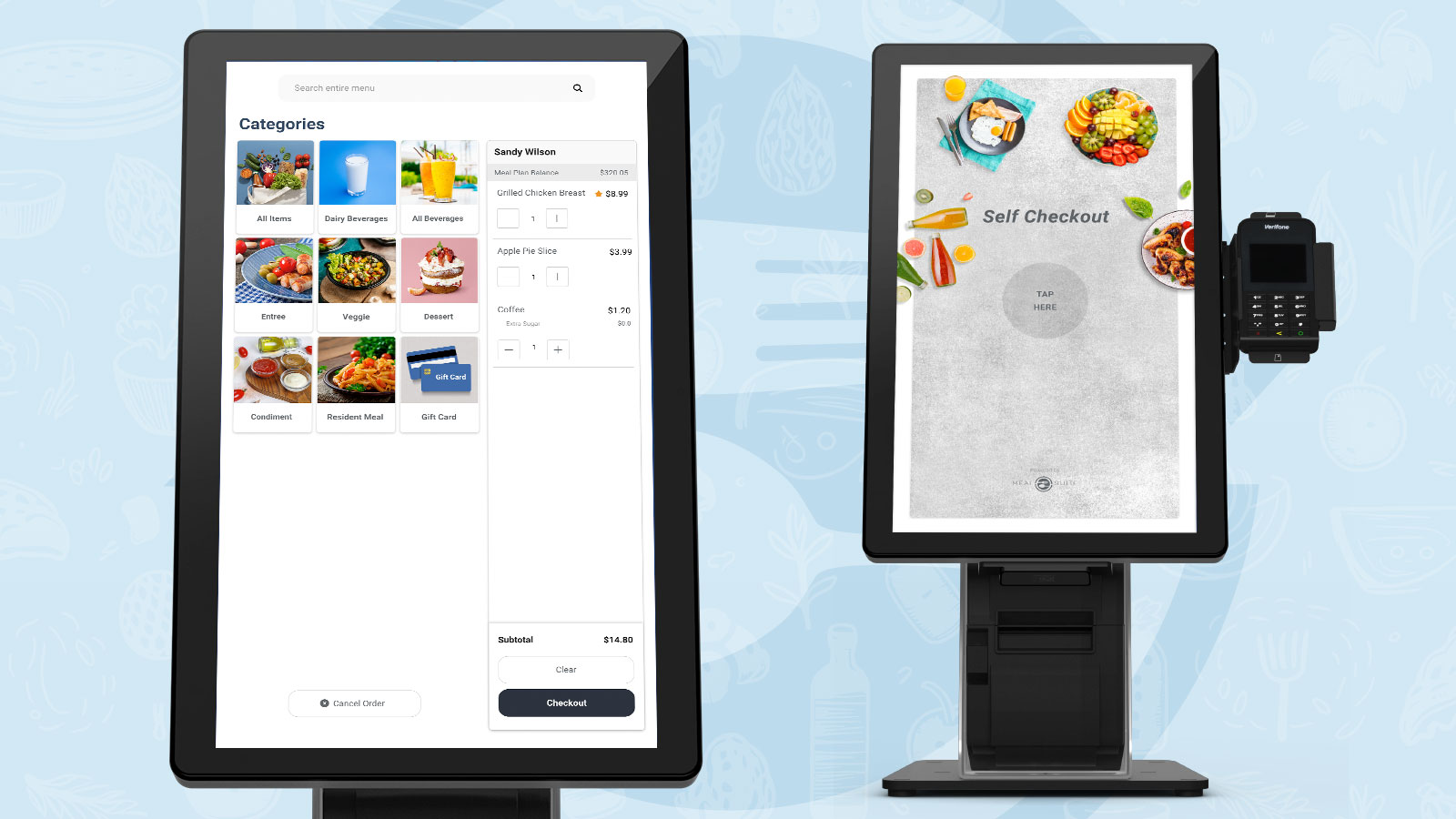 MealSuite Kiosk ordering process